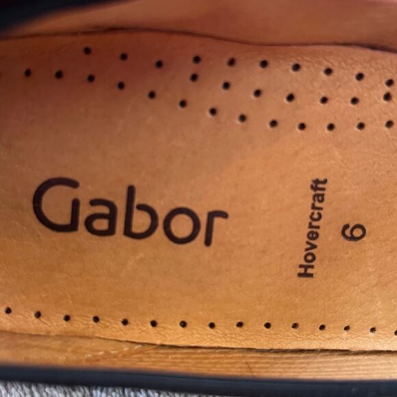 Gabor Women's Black Leather Casual Slip On Preppy  Loafers Size 6 Comfortable - Picture 2 of 9